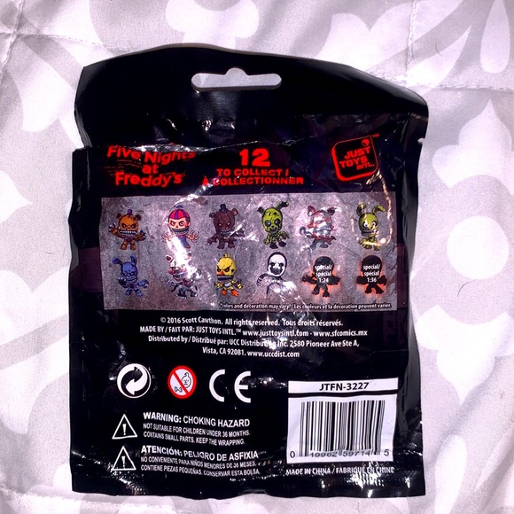 New Vintage 2016 FNAF Nightmare Balloon Boy Figure Bag Hangers Collectible - Picture 6 of 6